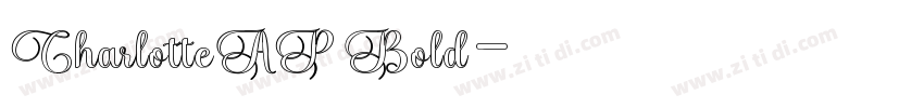 CharlotteAP Bold字体转换